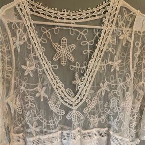 White Lace swim cover up